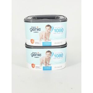 Diaper Genie Jumbo+ Refill Bags Lot of 2 Unscented 1080 Diapers Each